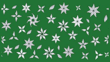 Düz Çiçek Elementleri Tasarımı. Çiçeksel fantezi tasarımı ve parlak bir arka plan çizimi. Renkli Bahar Teması çizim şablonu.