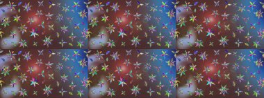 Kahverengi renkli çiçekler. Tropik çiçek desenleri. Raster illüstrasyonu.