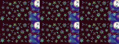 Çiçek izi. Suluboya çizim kalıbı. Suluboya tarzında kahverengi renkte çiçekler.