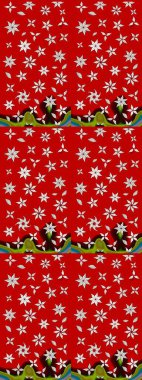 Güzel kumaş deseni. Çiçekler, dallar, bitkiler ve çiçekler. El çizimi. Raster illüstrasyonu.