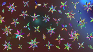 Kumaş, tekstil, duvar kağıdı baskısı için. Miles Fleur, süslü püslü bir süs. Tomurcukları papatya çiçekleri olan sevimli bir çiçek deseni. Eski usul. Eskiz geçmişi. Raster illüstrasyonu.