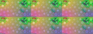 Tarafsız renklerde bahar çiçekleri. Çiçekli karalama şeklinde Raster çiçek deseni. Raster illüstrasyonu.