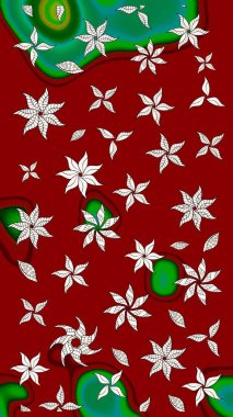 Renkli Bahar Teması eskiz kalıbı. Süslü kumaş deseni. Raster illüstrasyonundaki çiçek desenli çizim. Düz Çiçek Elementleri Tasarımı.