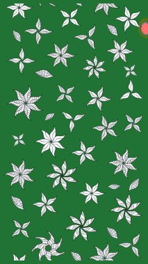 Renkli Bahar Teması eskiz kalıbı. Yeşil renkli çiçekler. Çiçekli çizim şekli. Düz Çiçek Elementleri Tasarımı.