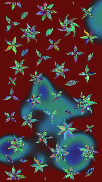 Raster Moda kumaş deseni. Çizgi çizimi kalıbı. Şirin çiçekler..