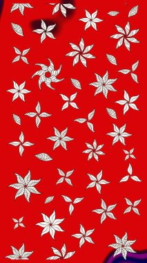 Halk tarzı. Moda baskıları için zarif bir şablon. Modern çiçek arkaplanı. Parlak renkli çiçekleri ve kırmızı yaprakları olan harika bir çiçek deseni..