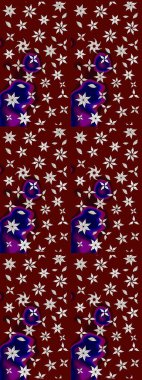 Çiçekli karalama şeklinde Raster çiçek deseni. Yumuşak, bahar çiçekli arka plan. Kırmızı renkte çiçekler.