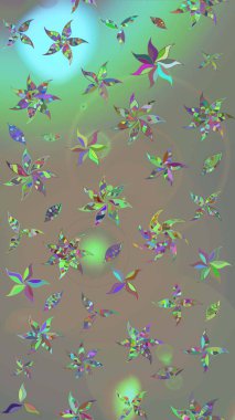 Çiçekler suluboya tarzında gri ve bej renklerde. Raster illüstrasyonunda çiçek deseni çizimi.