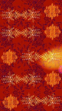 Raster Henna dövme stili. Tekstil, tebrik kartı, boyama kitabı, telefon kılıfı baskısı için kullanılabilir. Etnik Mandala süsü. Hint çiçekli desenli şal desenli..