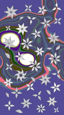 Tekstil veya kitap kapakları, imalat, duvar kağıtları, baskı, hediye paketi ve yapıştırma kitabı için çiçek eskizi geçmişi. Küçük çaplı çiçeklerdeki basit şirin desenler. Raster illüstrasyonu.