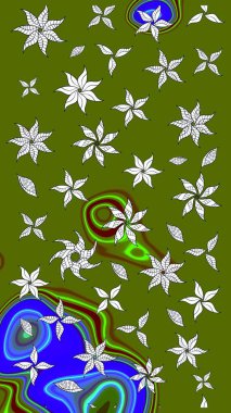 Raster illüstrasyonu. Güzel kumaş deseni. Küçük çiçekteki sevimli çiçek deseni. Güzel karalamalı çiçek deseni çiz..