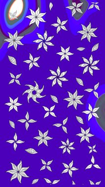 Eskiz tarzı menekşe ve nötr renklerde. Şirin karalamalı çiçek desenli çizim. Raster illüstrasyonu. El yapımı çiçek ve bitki koleksiyonu. Raster illüstrasyonu.