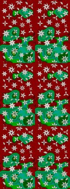 Renkli kırmızı ve yeşil çizim kalıpları. Çiçekler kırmızı ve yeşil renklerde. Doodle tarzı. Tekstil ve kapak tasarımı için mükemmel. Elle çizilmiş sonbahar çiçeği deseni..