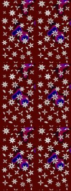 Renkli Bahar Teması eskiz kalıbı. Çiçeksel fantezi tasarımı ve parlak bir arka plan çizimi. Düz Çiçek Elementleri Tasarımı.