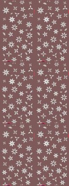 Raster deseni. Bahar çiçekli desen dallı, kahverengi ve nötr renkler çiçekli siluet.