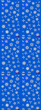 Sevimli küçük çiçek desenle. Raster resim. Çiçek desenli çiçek ve yaprakları ile.