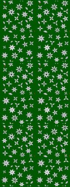 Çiçek desenli eskiz. Gömlek baskısı için çiçek boyası. Yeşil ve nötr renkte çiçekler.