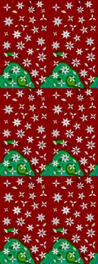 Çiçekli çiçek deseni, suluboya. Düz Çiçek Elementleri Tasarımı. Renkli Bahar Teması eskiz kalıbı. Kırmızı ve nötr renklerde çiçekler. Raster illüstrasyonu.