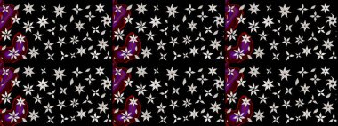 Çiçek arkaplan. Çiçek kolajı. - Siyah ve tarafsız çiçekler. Raster deseni. Doğa. Çiçek kompozisyonu. Küçük çiçekte güzel desen var..