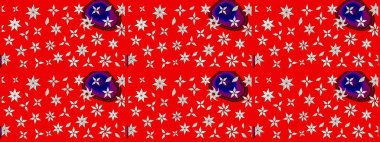 Raster çiçek desenli çiçek deseni, yapraklar, dekoratif elementler, sıçrama, lekeler, el çizimi kontur çizgileri ve Doodle çizim stili, grafik raster çizim çizimi.