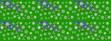 Güzel kumaş deseni. Küçük çiçekteki sevimli çiçek deseni. Raster illüstrasyonu. Güzel karalamalı çiçek deseni çiz..