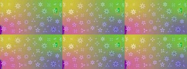 Tarafsız ve yeşil renklerde şirin çiçekler. Raster illüstrasyonu. Küçük çiçekli basit bir çiçek çizimi. Moda baskısı, albüm, ambalaj kağıdı, duvar kağıdı için zarif dekoratif süslemeler..