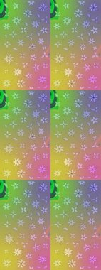 Tarafsız ve yeşil renklerde geleneksel halk çiçekleri. Tekstil tasarımı için. Üzerinde gelincikler ve vadi zambakları olan renkli çiçek desenli nakış..