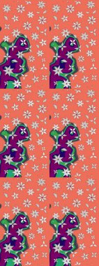 Of doodle elements. Hand drawn Raster illustration. Sketch flower pattern can be used for wallpaper, website background, wrapping paper, invitation, flyer, banner or website.