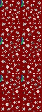 Kırmızı ve nötr renklerde çiçekler. Raster illüstrasyonunda çiçek deseni çizimi.