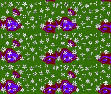 Güzel kumaş deseni. Hoş bir çiçek geçmişi var. Küçük bir çiçekte eskiz deseni. Raster illüstrasyonu.