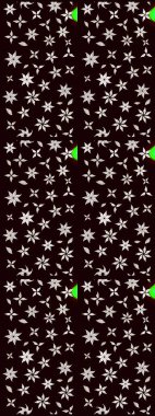 Raster Illustrasyon 'daki Çiçek Deseni' nin son moda çizimi. Düz Çiçek Elementleri Tasarımı. Siyah ve nötr renklerde çiçekler. Renkli Yaz Teması çizim şablonu.