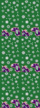 Düz Çiçek Elementleri Tasarımı. Renkli Yaz Temalı eskiz kalıbı. Yeşil ve nötr renklerde çiçekler. Çiçekli retro deseni çiz.