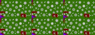 Raster suluboya çiçek deseni, narin çiçekler, yeşil ve nötr çiçekler, tebrik kartı şablonu. Güzel kumaş deseni.