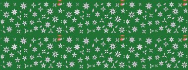 Yeşil ve nötr el çizimi desen. Sanat insana ilham verir ve doğal bir şekilde çiçek bırakır. Karalama çiçekleri çizim kalıbı. Raster deseni.