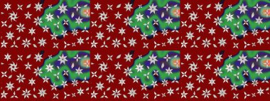 Çiçekler suluboya eskiz deseni. Raster Stili kumaş deseni.