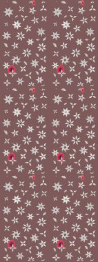 Soyut etnik raster çizim kalıbı. Arkaplan dokusu, duvar kağıdı, kahverengi renkli çiçek teması. Kabile sanatı boho baskısı, klasik çiçek arkaplanı.