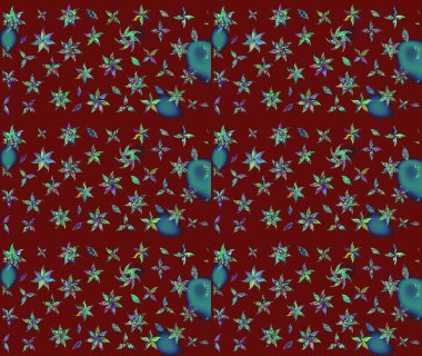 Raster illüstrasyonu. Kumaş, duvar kağıdı ve kağıt üzerine baskı yapmak için gelişen arka plan. Eski usul küçük çiçekli şirin bir eskiz deseni. Moda arka planında parlak buketler.