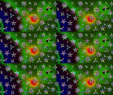 Çiçek izi. Suluboya çizim kalıbı. Suluboya tarzında yeşil renkte çiçekler.