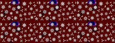 Taslak dekoratif arka plan, çiçek mandala. Çiçek. Raster illüstrasyonu. Kırmızı renklerde.