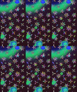 Renkli Bahar Teması eskiz kalıbı. Raster illüstrasyonundaki çiçek desenli çizim. Güzel kumaş deseni. Düz Çiçek Elementleri Tasarımı.