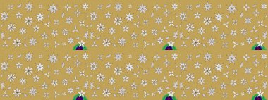 Çiçek deseni. Raster güzel kumaş deseni çiziyor. Renkli Bahar Teması eskiz kalıbı. Düz Çiçek Elementleri Tasarımı.