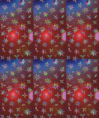 Çiçeksel elementlerle süslenmiş zarif raster dokusu. Kahverengi renkler ve parlak çiçekler üzerine soyut çizim deseni. Küçük çiçekte şirin bir çiçek deseni var..