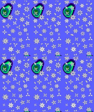 Raster illüstrasyonundaki çiçek desenli çizim. Renkli Bahar Teması eskiz kalıbı. Düz Çiçek Elementleri Tasarımı. Güzel kumaş deseni.