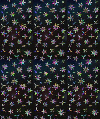 Çiçek arkaplan. Raster illüstrasyonu. Gri renkli şirin tekstil tarzında. Renkli çizim kalıbı. Çiçek duvar kağıdı.