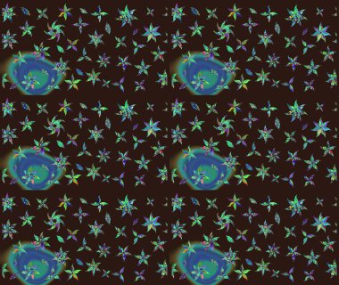 Küçük çiçekteki sevimli çiçek deseni. Modaya uygun kumaş deseni. Raster illüstrasyonu. Tony 'nin kumaş desenini çiz.