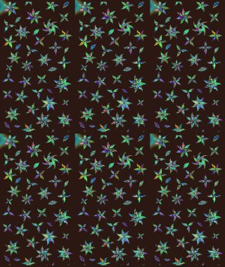 Raster illüstrasyonu. Moda arka planında parlak buketler. Eski usul küçük çiçekli şirin bir eskiz deseni. Kumaş, duvar kâğıdı ve kağıda yazdırmak için gelişen arkaplan.