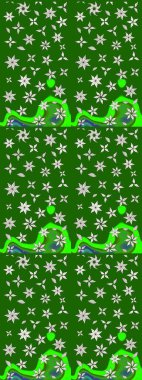 Çizgi çizimi kalıbı. Şirin çiçekler. Raster Moda kumaş deseni.