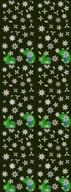 Suluboya elle çizilmiş çiçek desenli eskiz deseni. Parlak renkli fantezi çiçekleri, yapraklar, gri renkli tomurcuklar.