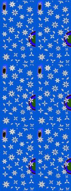 Raster çiçek izi. Klasik taslak çizimi. Çiçek mavisi çizim deseni.