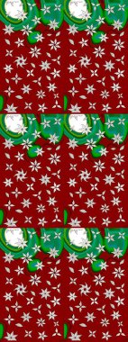 Küçük çiçekteki sevimli çiçek deseni. Kırmızı renkte çiçekler.